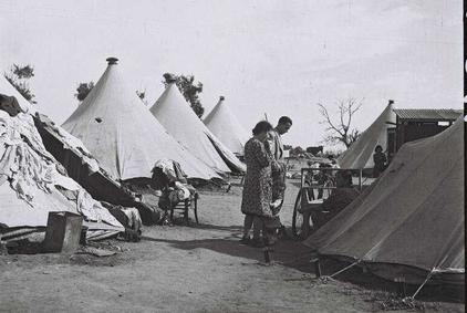 Refugee camp for Jews driven out of Jaffa