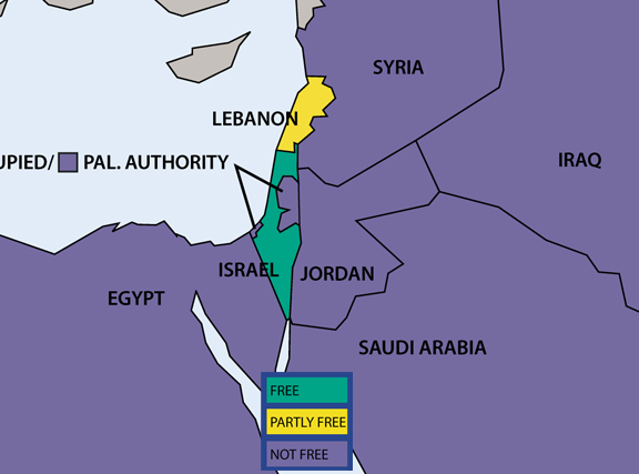 Israeli freedom compared to neighbors