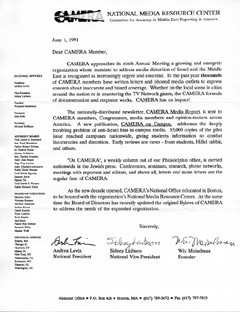 CAMERA President/Founder Letter