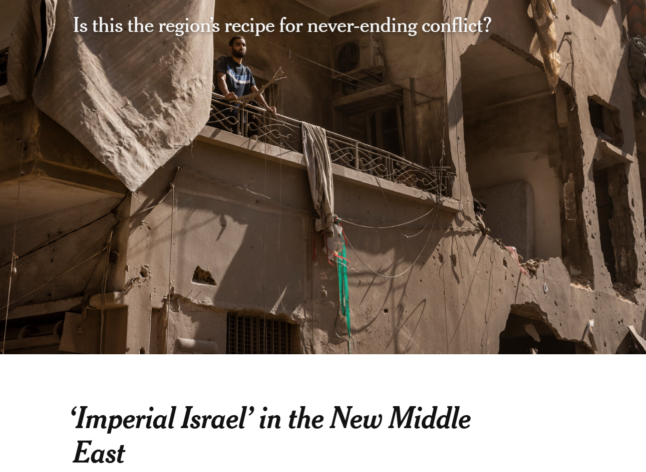 The New York Times Transforms Preemptive Strikes into Israeli ‘Imperialism’