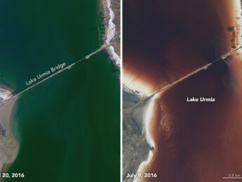 Lake Urmia, Iran Credit: NASA