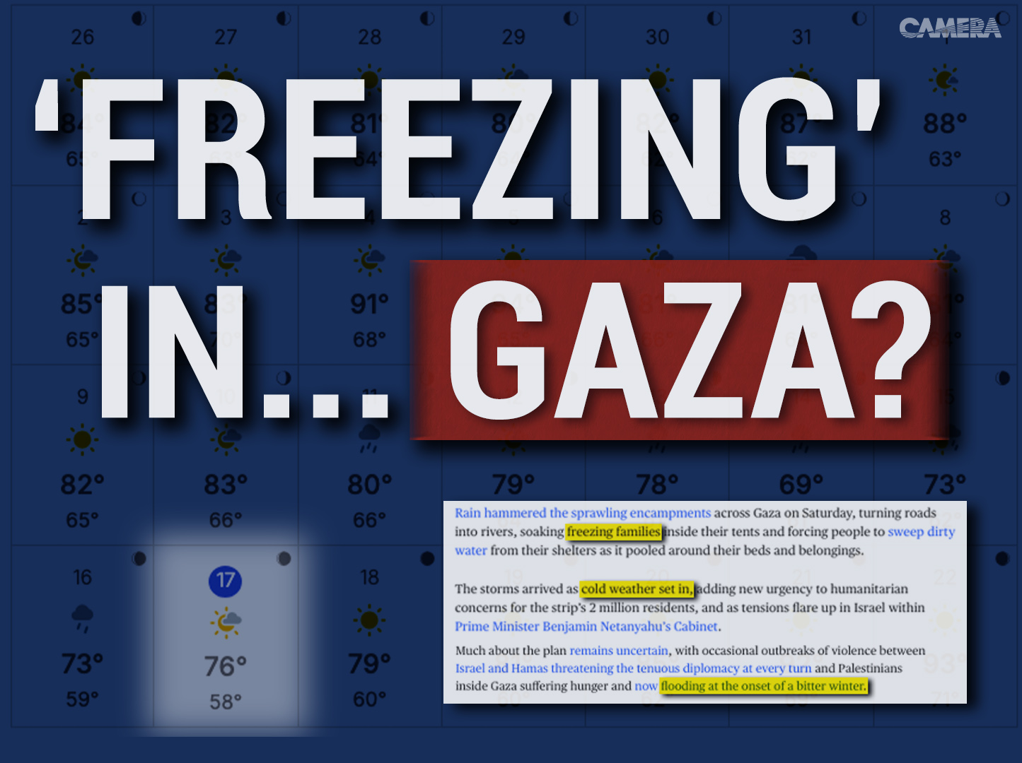 Video: Freezing weather in…Gaza? | CAMERA