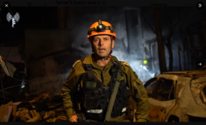 The site of homes in Nahariya hit in a Hezbollah rocket attack March 16 2026