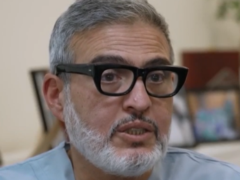 Dr. Ghassan Abu Sittah being interviewed in Beirut by NBC in March 2026