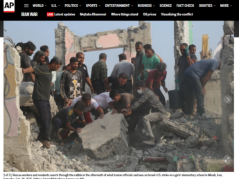 AP Mehr News Agency Iranian officials said Israeli-US strike on girls' school Iran
