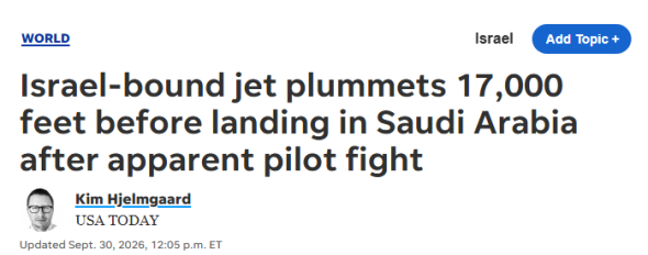 USA Today headline FlyDubai