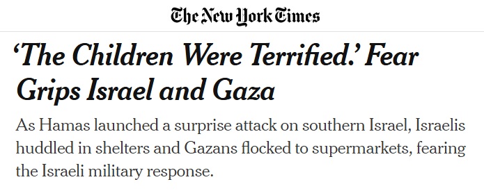 new york times children terrified headline